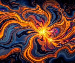 Vibrant Abstract Background with Fluid Shapes – free AI stock image