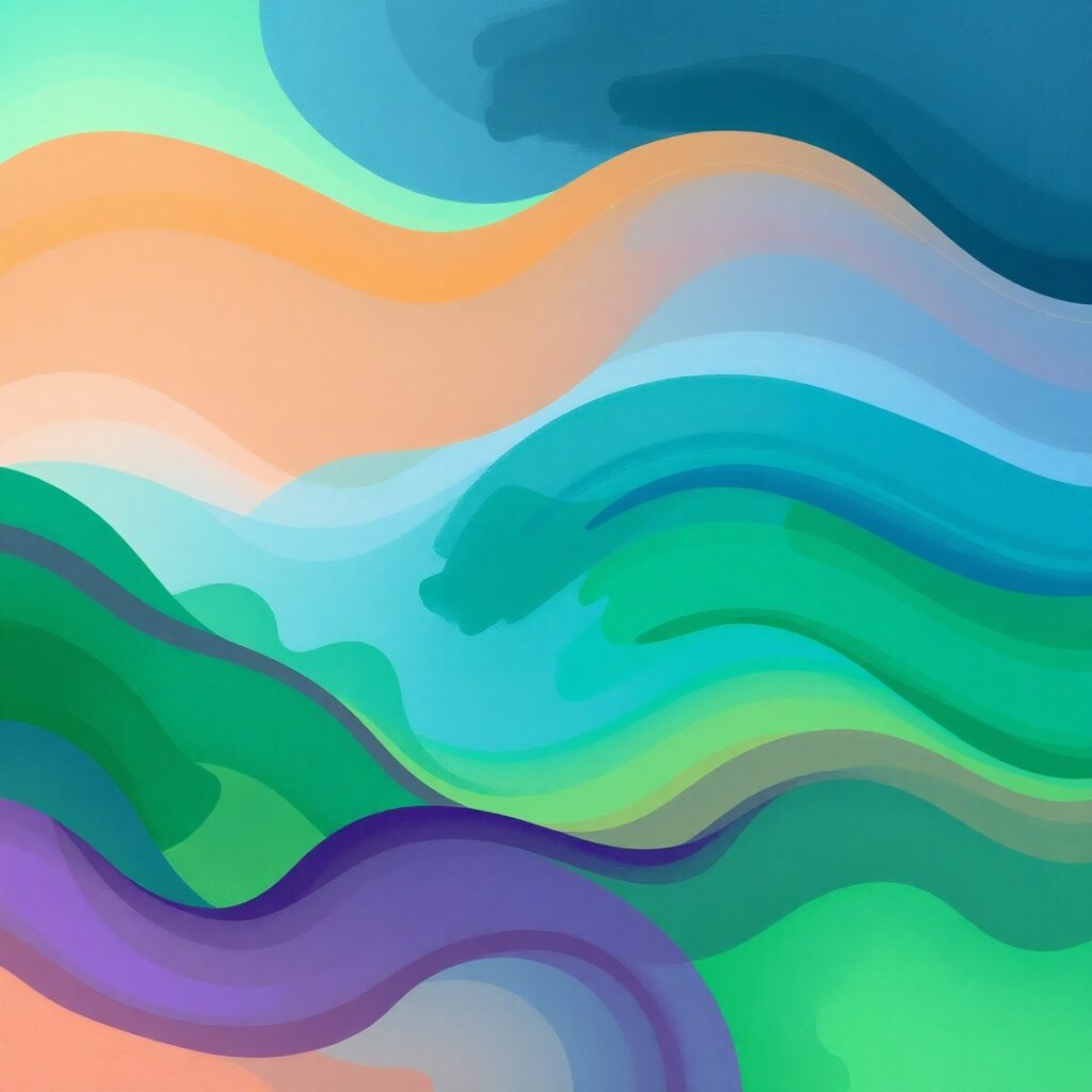 Vibrant Abstract Background with Soft Waves – free AI stock image