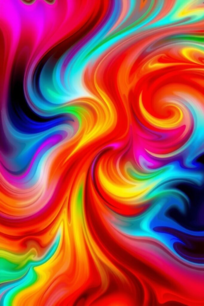 Vibrant Abstract Background with Swirling Colors – free AI stock image