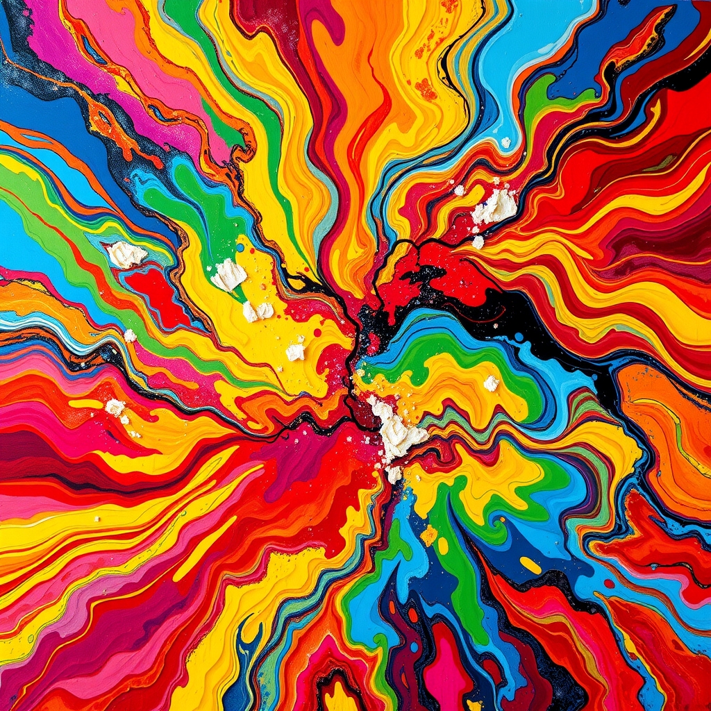 Vibrant Abstract Colors Colliding in Symphony – free AI stock image