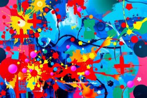 Vibrant Abstract Colors in Harmony – free AI stock image