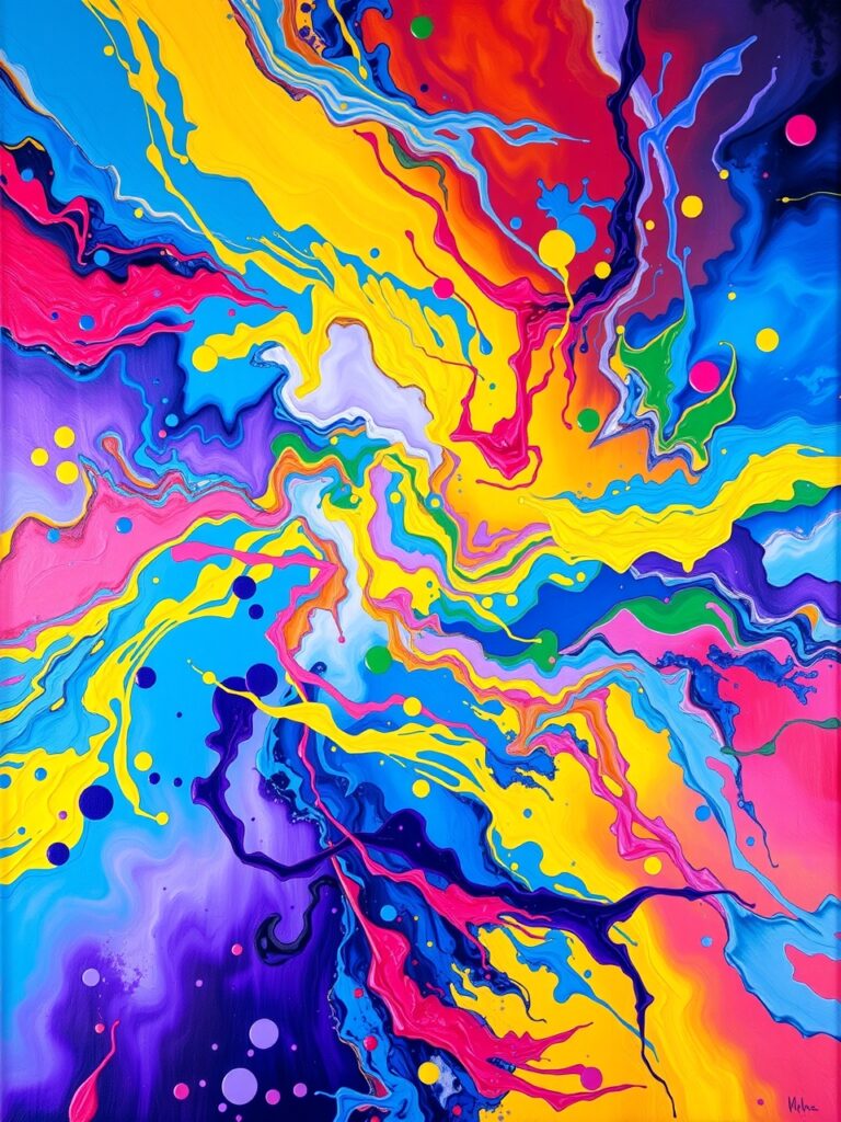Vibrant Abstract Colors in Motion – free AI stock image