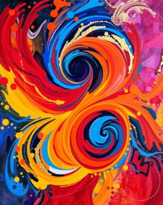 Vibrant Abstract Explosion of Colors – free AI stock image