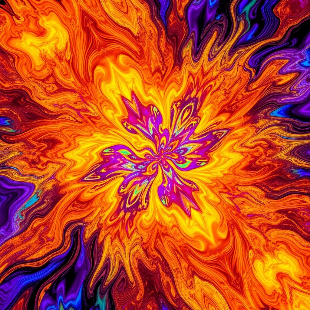 Vibrant Abstract Shapes Creating a Dynamic Background – free AI stock image