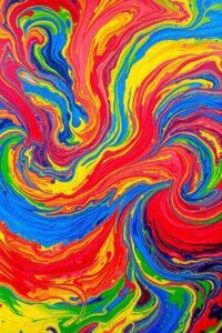 Vibrant Abstract Swirl of Colors – free AI stock image