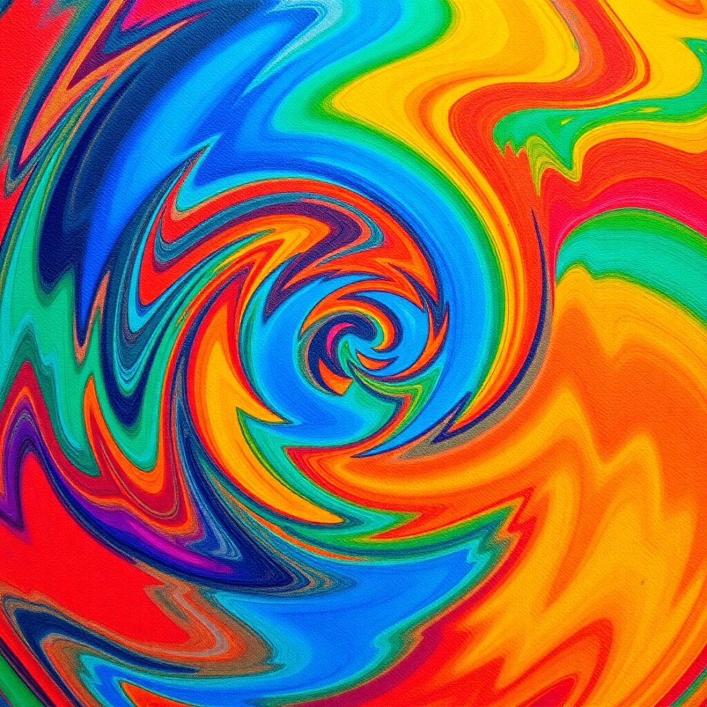 Vibrant Abstract Swirls of Color – free AI stock image