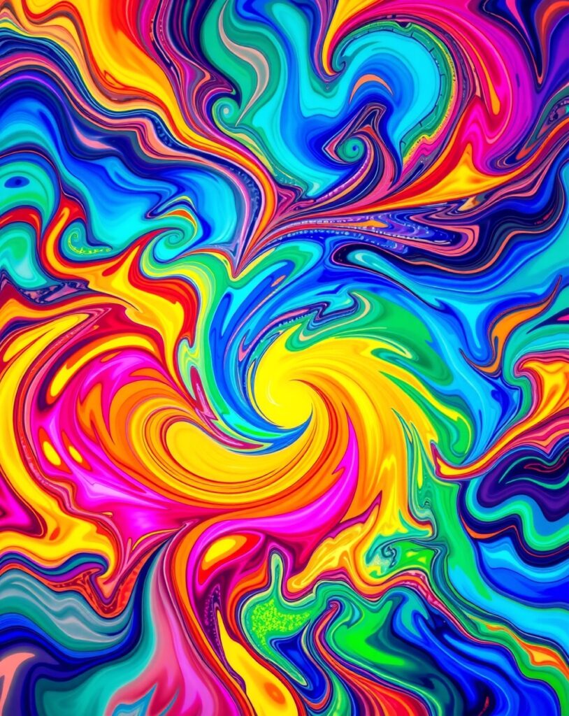 Vibrant Abstract Swirls of Color – free AI stock image