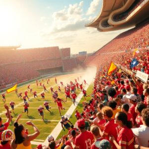 Vibrant Action in Team Sports Competition – free AI stock image