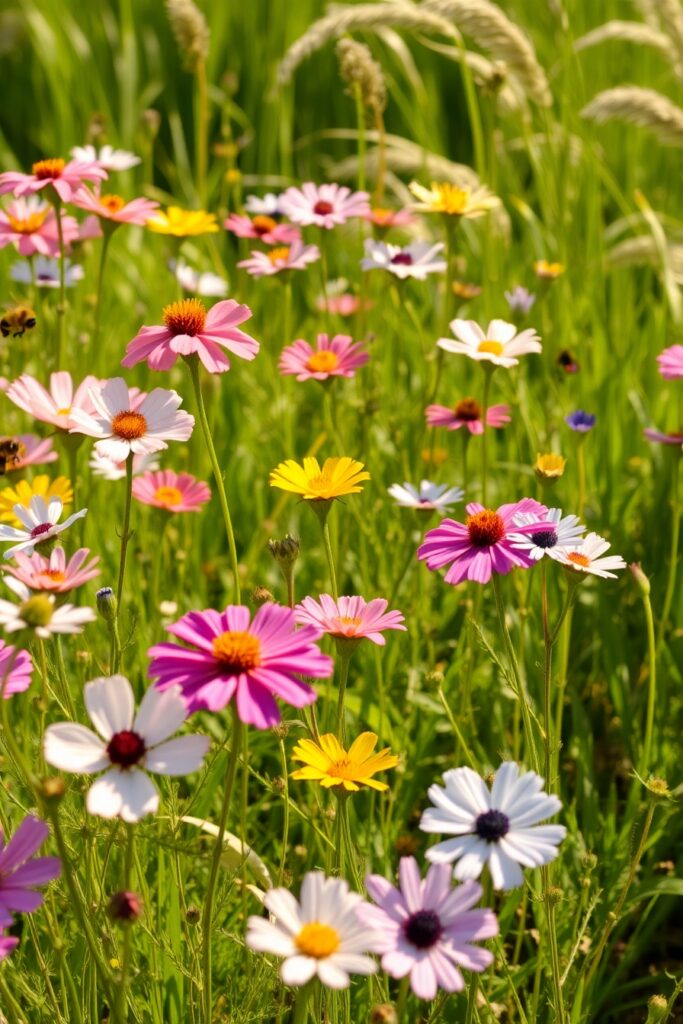 Vibrant Blooming Wildflower Garden – free AI stock image