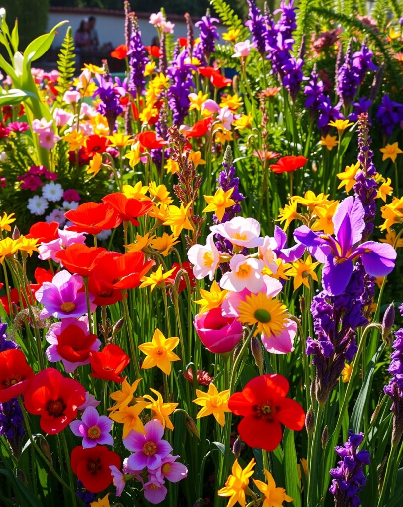 Vibrant Blossom Garden in Full Bloom – free AI stock image