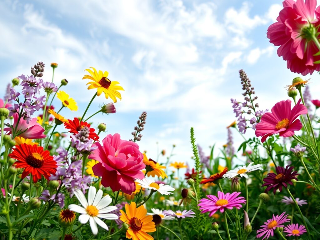 Vibrant Bouquet of Wild Flowers in Bloom – free AI stock image