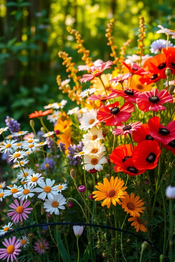 Vibrant Bouquet of Wildflowers in Bloom – free AI stock image