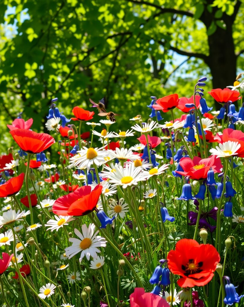 Vibrant Bouquet of Wildflowers in Bloom – free AI stock image