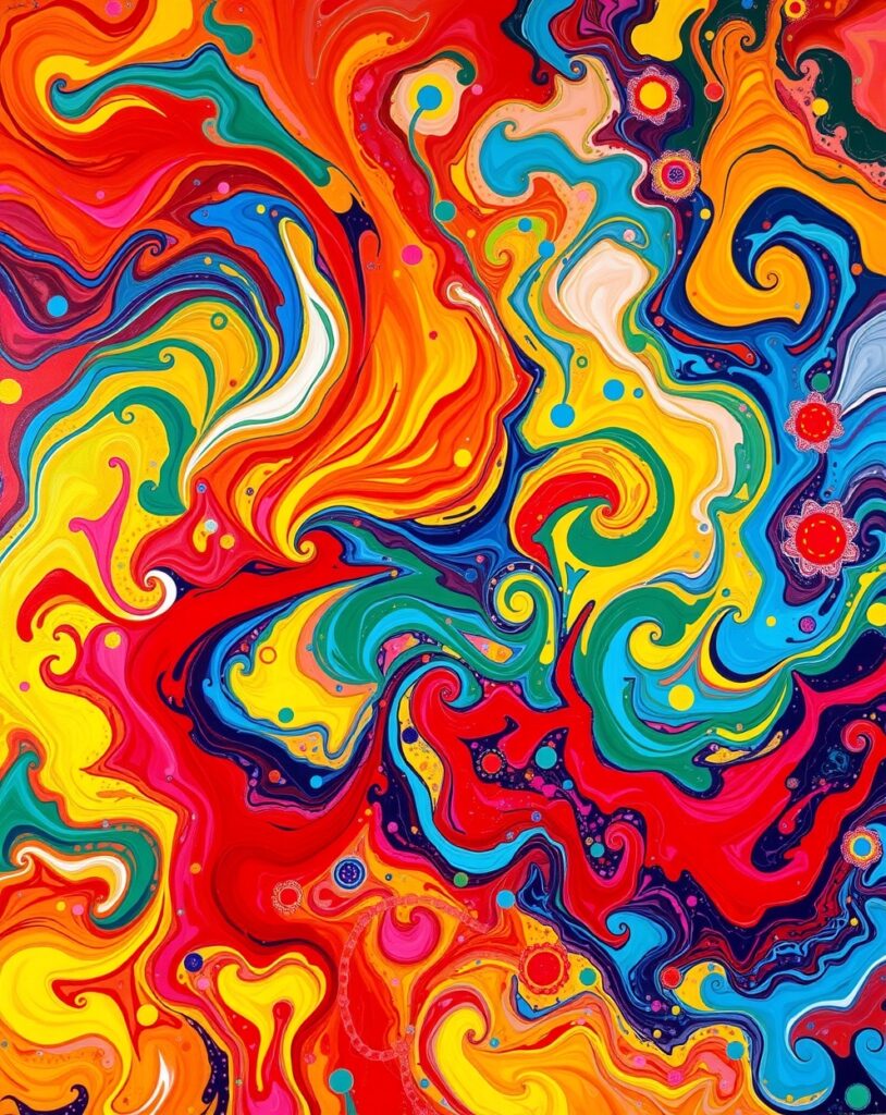 A Vibrant Burst of Colourful Patterns – free AI stock image