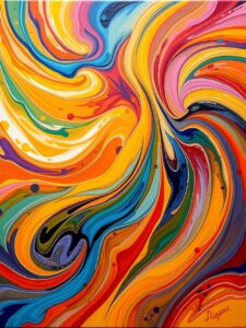 Vibrant Burst of Rainbow Colors – free AI stock image