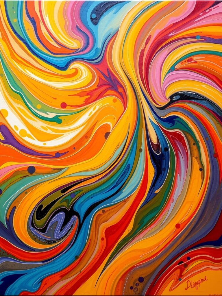 Vibrant Burst of Rainbow Colors – free AI stock image