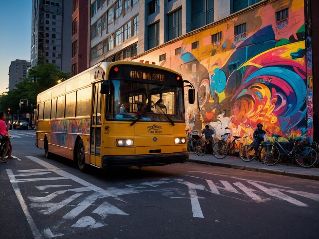 Vibrant City Life: Streets Filled with Energy – free AI stock image