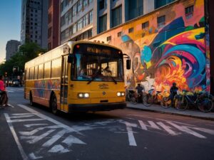 Vibrant City Life: Streets Filled with Energy – free AI stock image