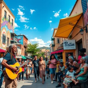 Vibrant City Life with Diverse People – free AI stock image