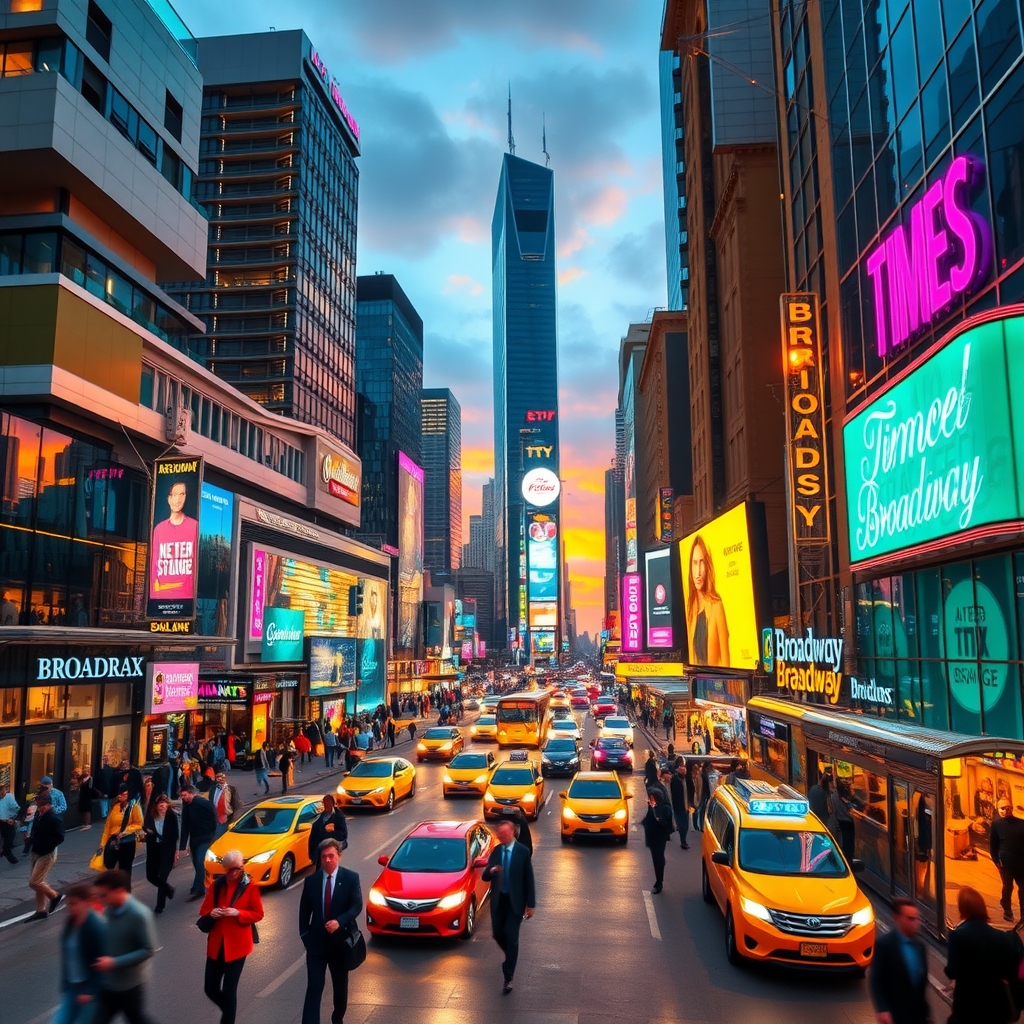Vibrant Cityscape at Dusk – free AI stock image
