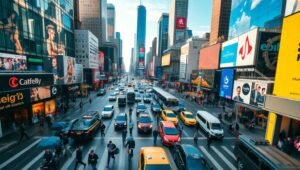 Vibrant Cityscape from Above – free AI stock image