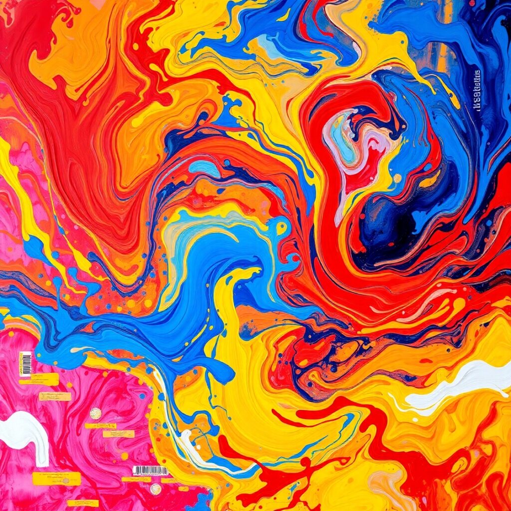Vibrant Color Burst in Abstract Form – free AI stock image
