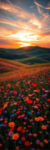 Vibrant Colors Dancing in Nature – free AI stock image