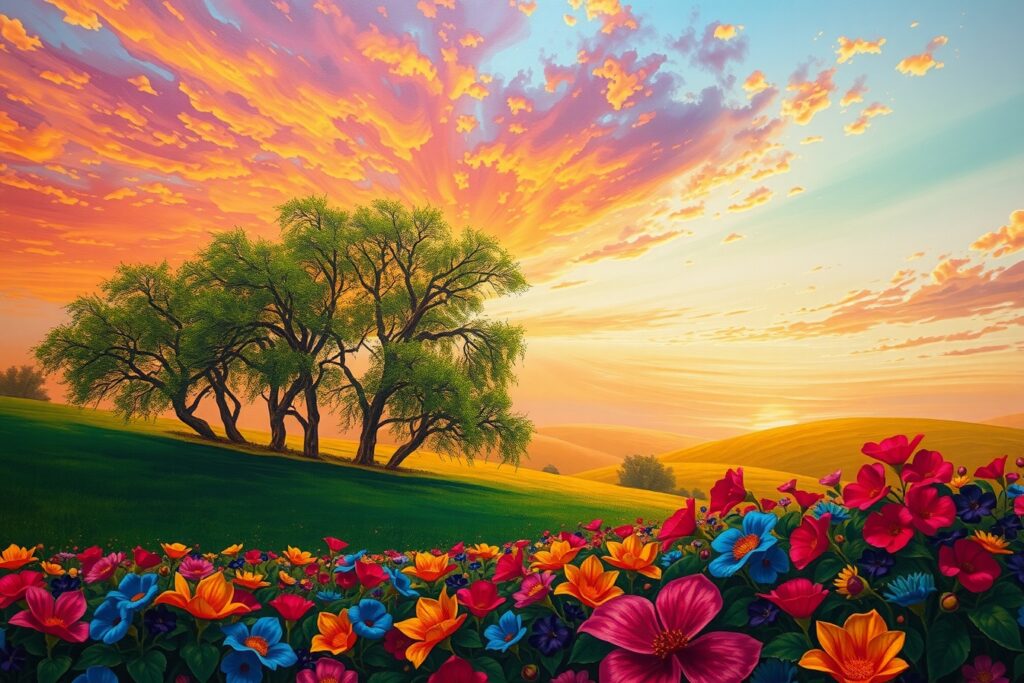 Vibrant Colors in Nature’s Palette – free AI stock image