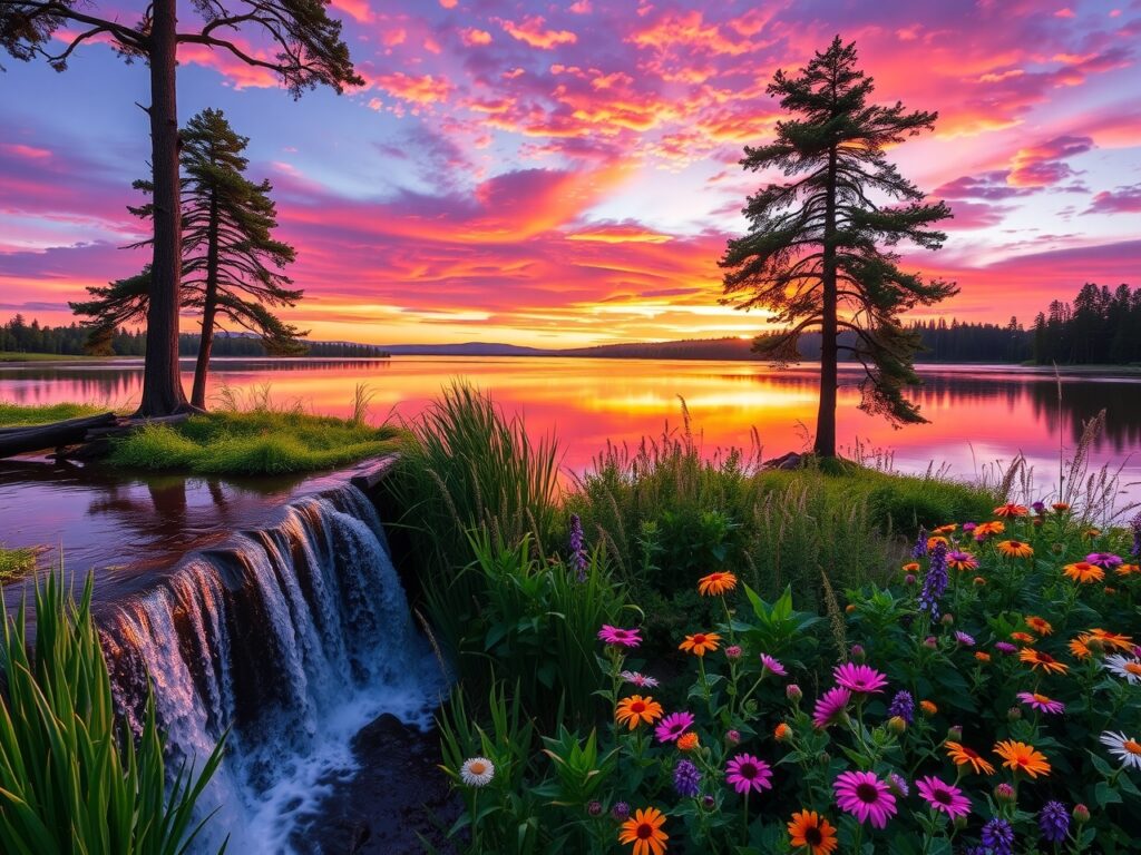Vibrant Colors of Nature in Harmony – free AI stock image