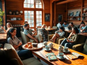 A Vibrant Day in a Cozy Cafe – free AI stock image