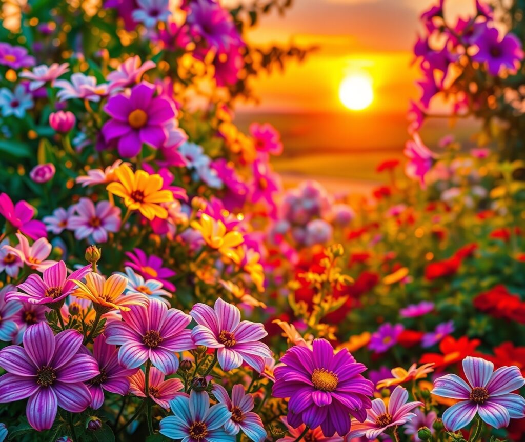 Vibrant Display of Nature’s Rainbow Hues – free AI stock image