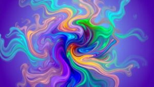 Vibrant Dreamscape in Abstract Colors – free AI stock image