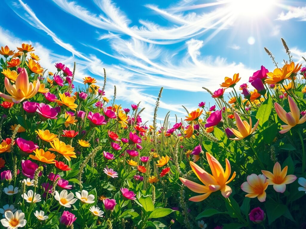 A Vibrant Explosion of Colours in Nature – free AI stock image