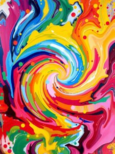 Vibrant Explosion of Abstract Colors – free AI stock image