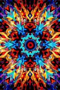 Vibrant Explosion of Colorful Abstract Patterns – free AI stock image