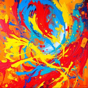 Vibrant Explosion of Colorful Abstract Patterns – free AI stock image