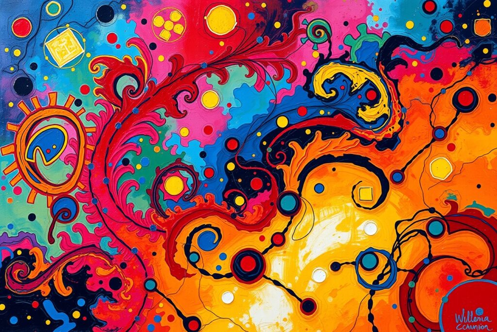 Vibrant Explosion of Colorful Patterns – free AI stock image