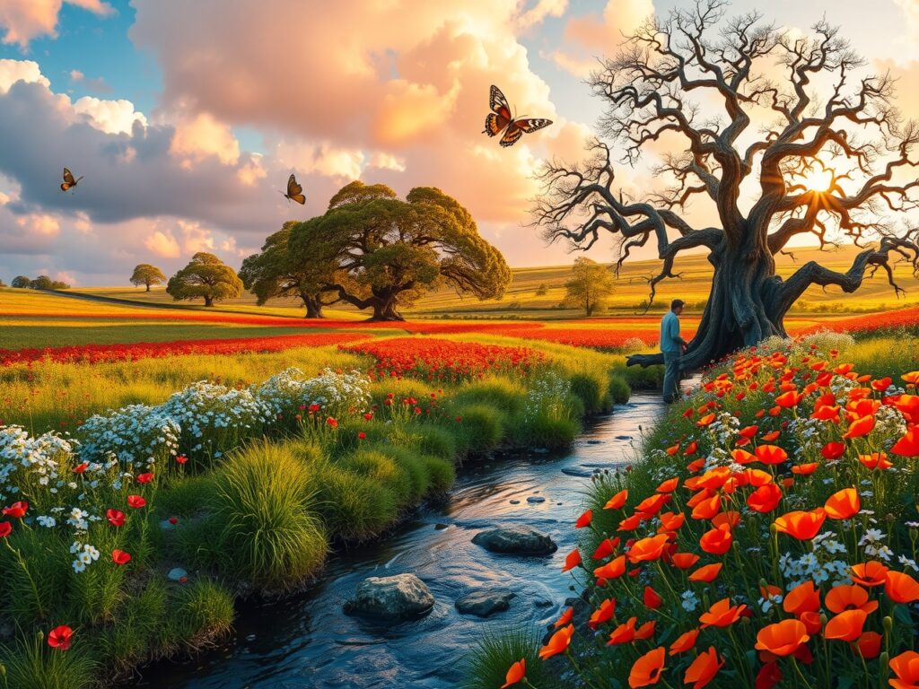 Vibrant Explosion of Colors in Nature – free AI stock image
