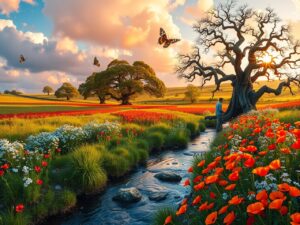Vibrant Explosion of Colors in Nature – free AI stock image