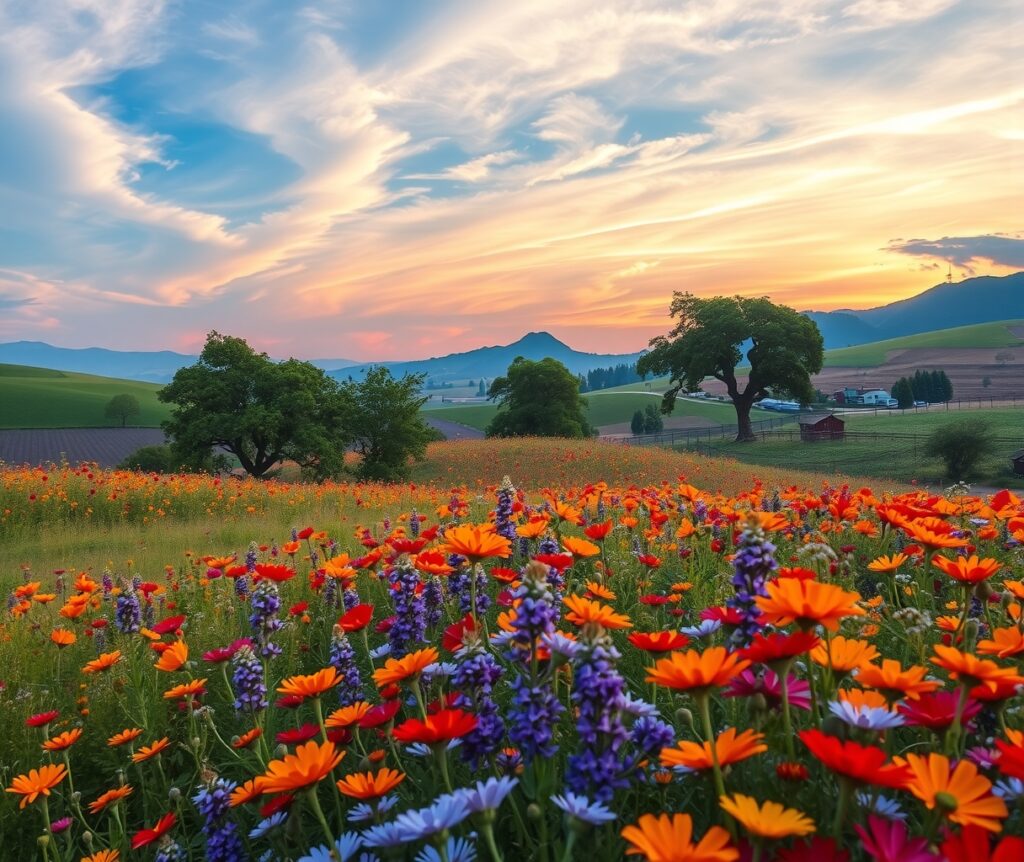 Vibrant Explosion of Colors in Nature – free AI stock image