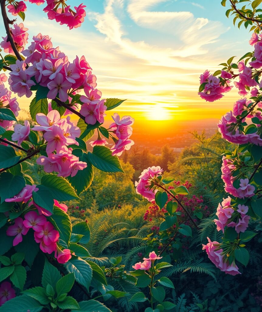 Vibrant Explosion of Colors in Nature – free AI stock image