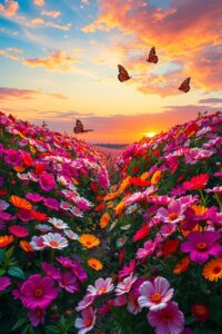 Vibrant Explosion of Colors in Nature – free AI stock image