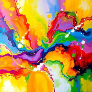 Vibrant Explosion of Natural Colors – free AI stock image