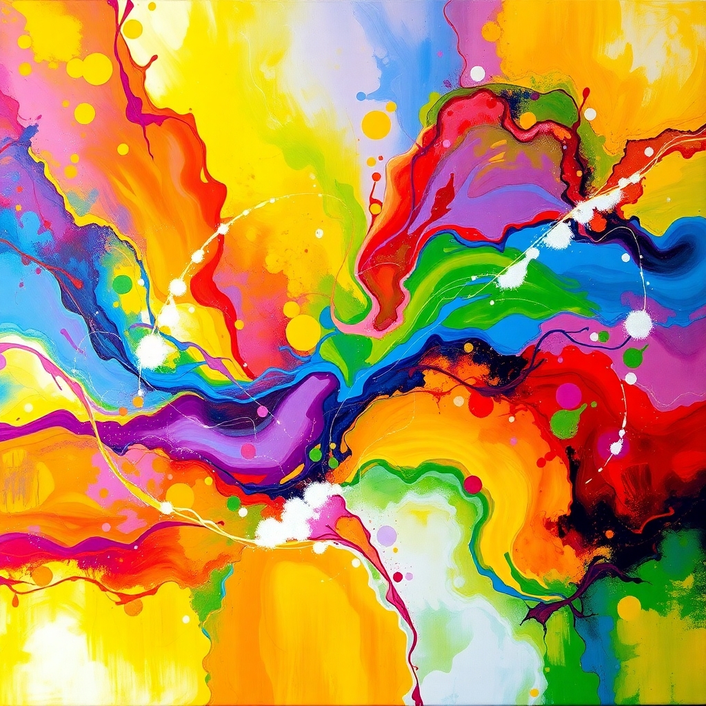 Vibrant Explosion of Natural Colors – free AI stock image