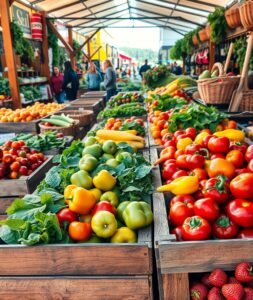 A Vibrant Feast of Fresh Local Produce – free AI stock image