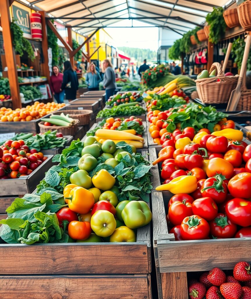 A Vibrant Feast of Fresh Local Produce – free AI stock image