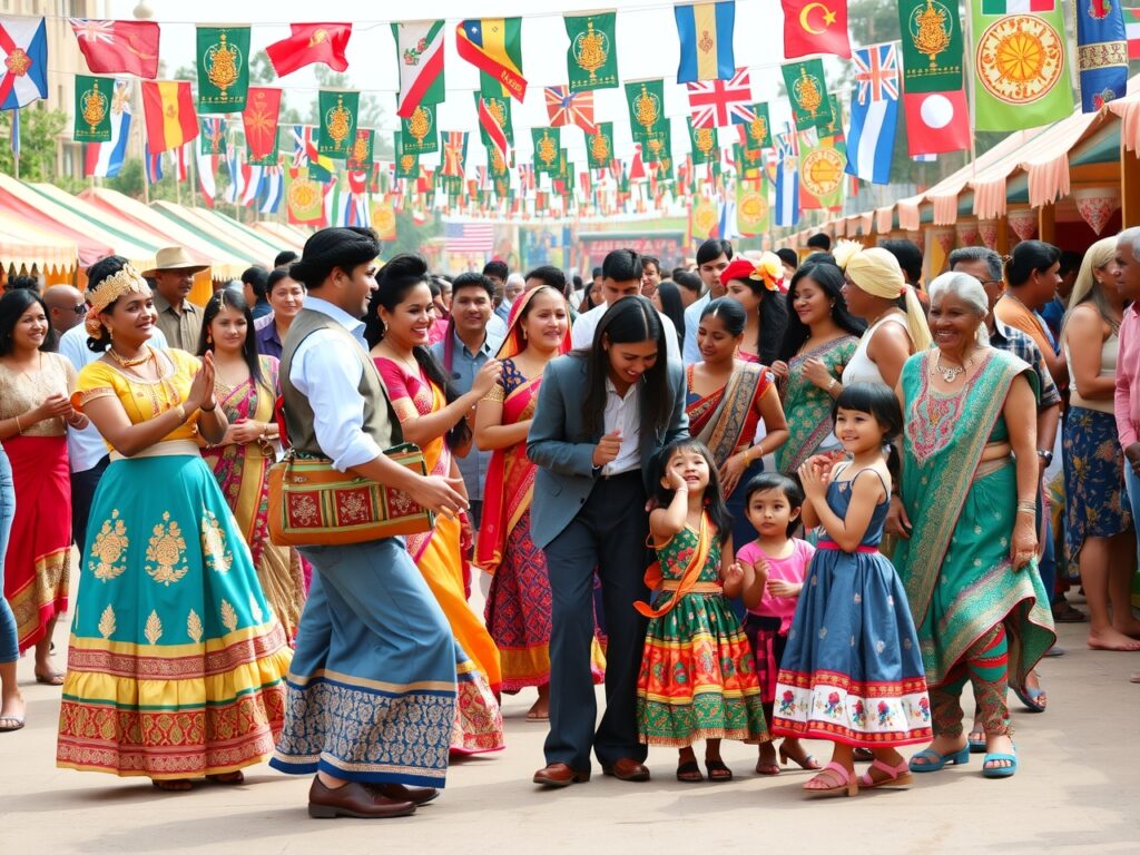 A Vibrant Festival Celebrating Cultural Diversity – free AI stock image