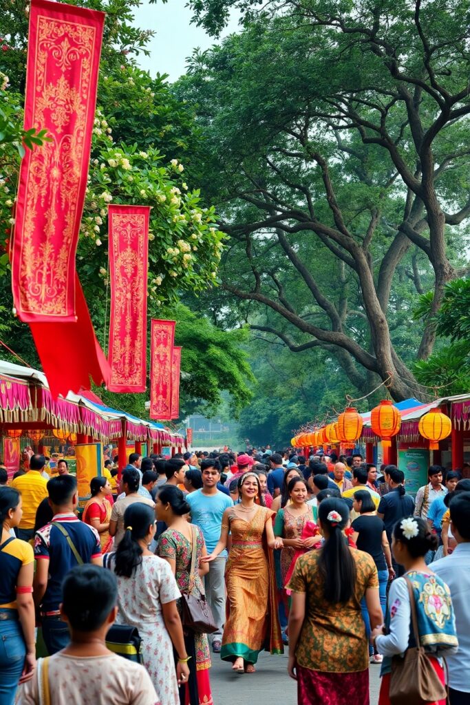 A Vibrant Festival Celebrating Cultures and Unity – free AI stock image