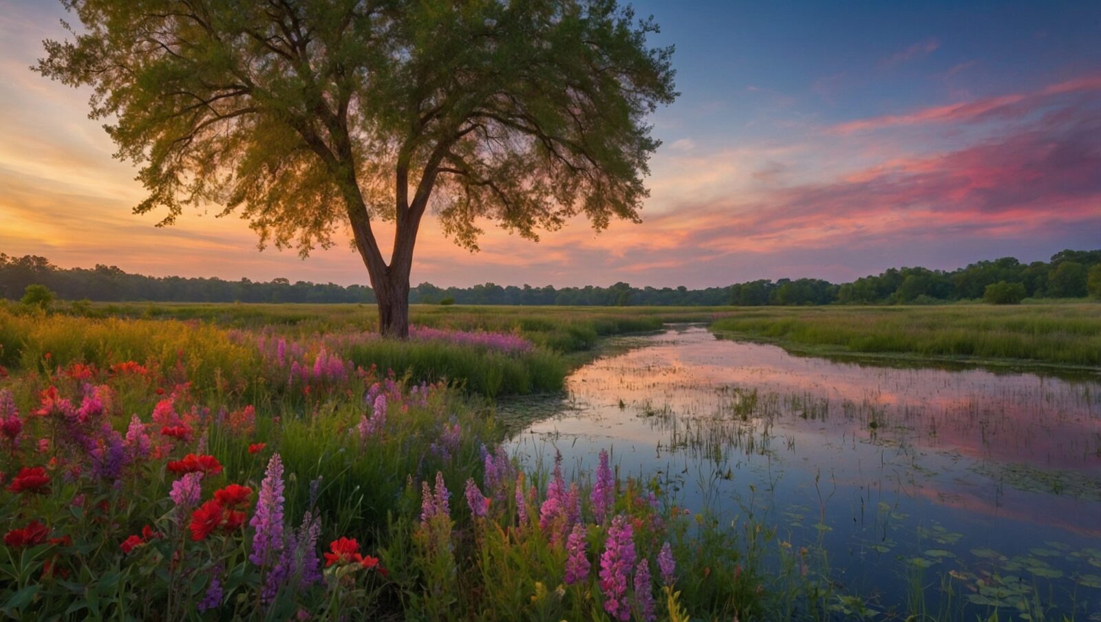 vibrant festival of colors in nature