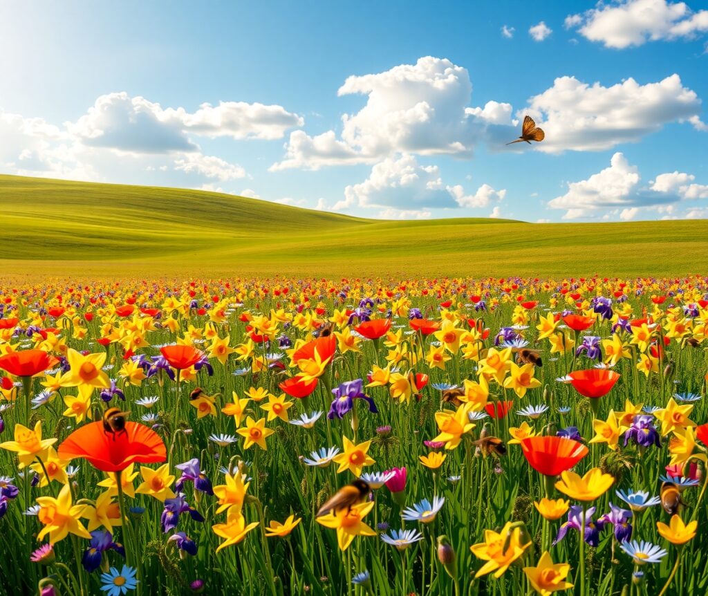 A Vibrant Field of Wildflowers in Bloom – free AI stock image